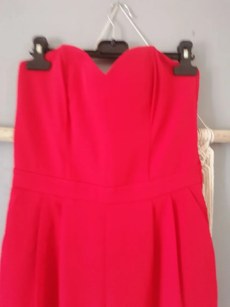 Macacão bustier, 34, vermelho, poliéster, h&l – photo 3